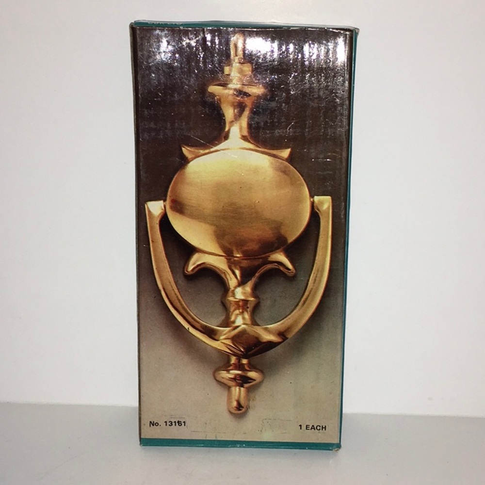8 Inch Solid Brass Traditional Door Knocker